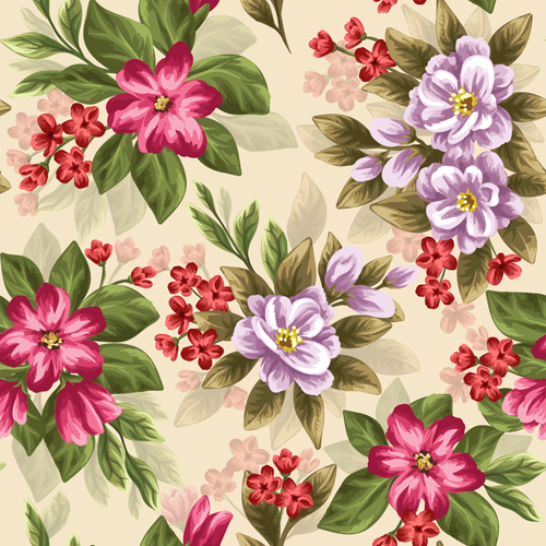 500x500 Vintage Flower Patterns Vector Graphics 02 Free Download