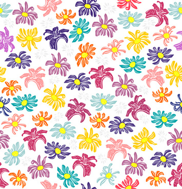 355x368 Free Vintage Seamless Floral Pattern Vectors Free Vector Download