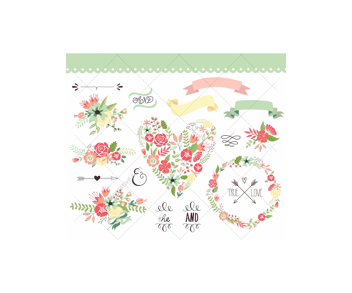 1200x1000 Vintage Flowers And Valentine Vectors
