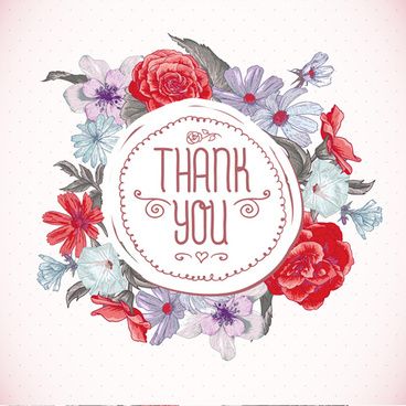 368x368 Vintage Flowers With Card Vector Card