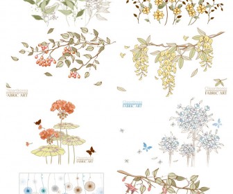 336x280 Decorative Vintage Flowers Vector Free Stock Vector Art