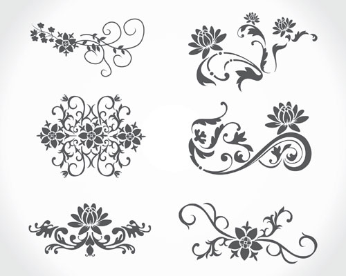 500x400 Flower Vector Free Download Cdr Vector Floral Vintage Ai Svg Eps
