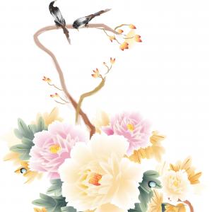 300x300 Vintage Flower Bouquet Drawing Peony Vector Sohadacouri