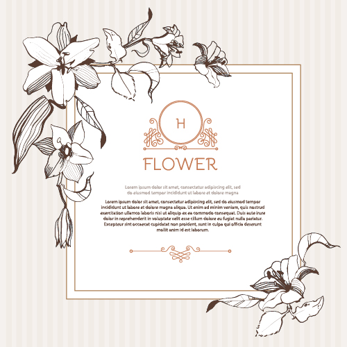 500x500 Drawn Floral Vintage