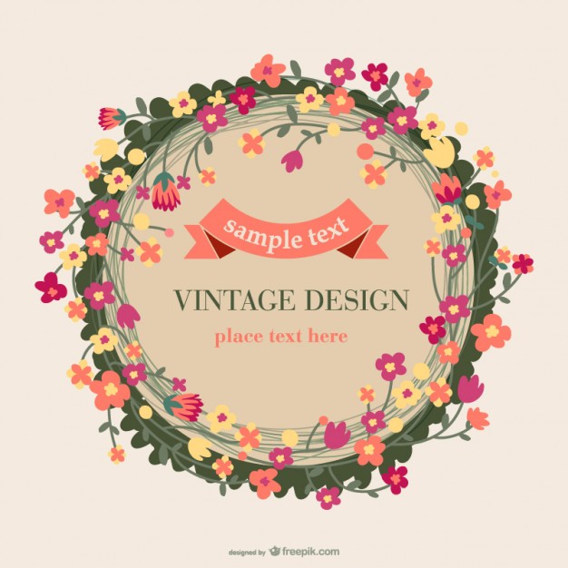 626x626 Floral Vintage Card Design Vector Free Vector Download In .ai