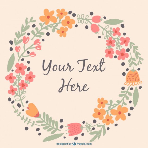 626x626 Floral Wreath Vector Background Vector Free Vector Download In