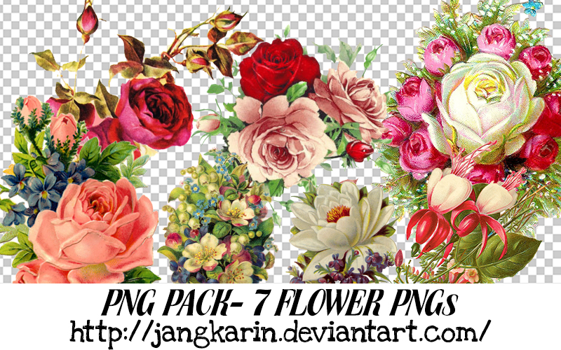 800x500 Png Pack] Vintage Flower Png