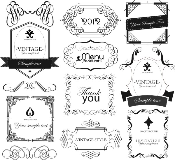 600x549 Vintage Frame Vector