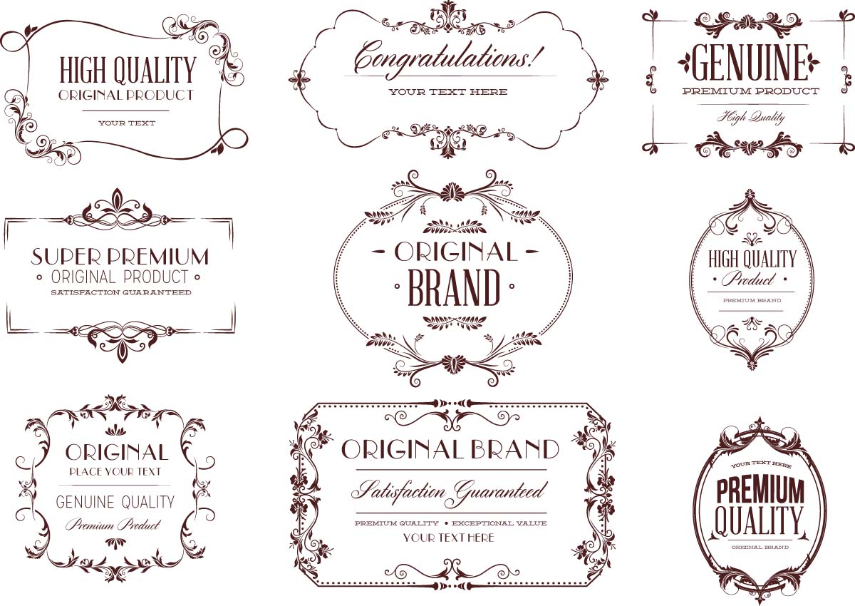 1200x850 Vintage Calligraphy Vector Set Free Download