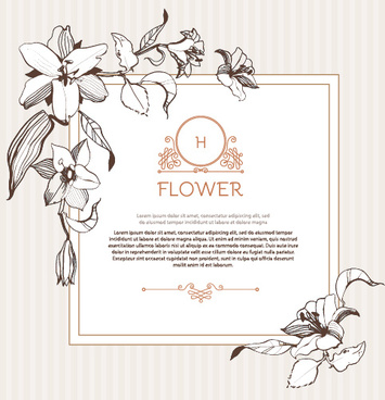 355x368 Hand Drawn Flower Vintage Frame Vector Png Images, Backgrounds And