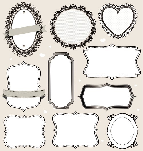 500x526 Retro Photo Frames Vectors