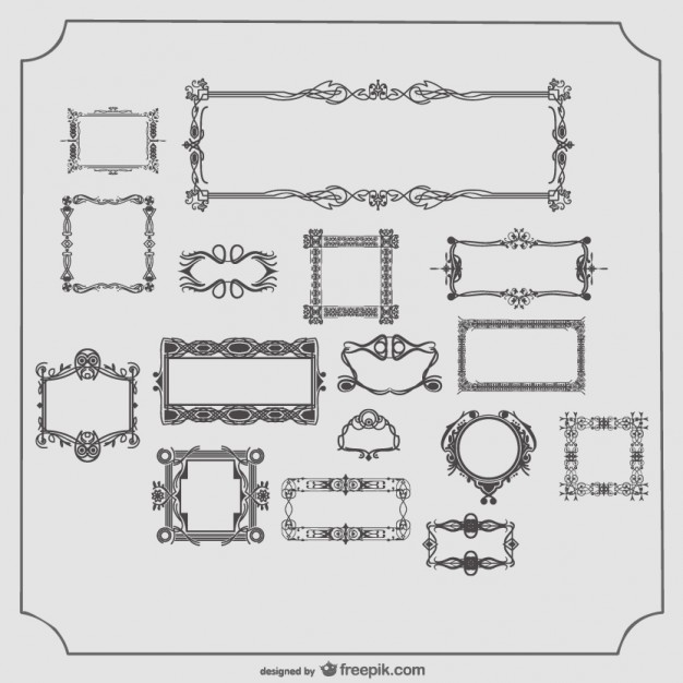 626x626 Vintage Frames Vector Collection Vector Free Vector Download In