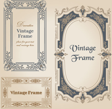 377x368 Free Decorative Vintage Frame Vectors Free Vector Download (29,421