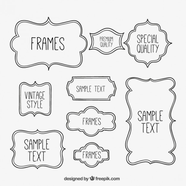 626x626 Sketchy Frames Collection Vector Free Download