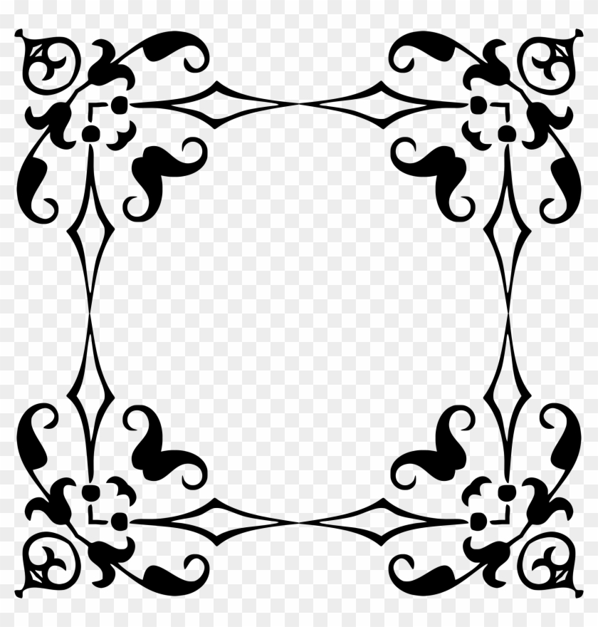 840x880 Floral Decorative Frame Border