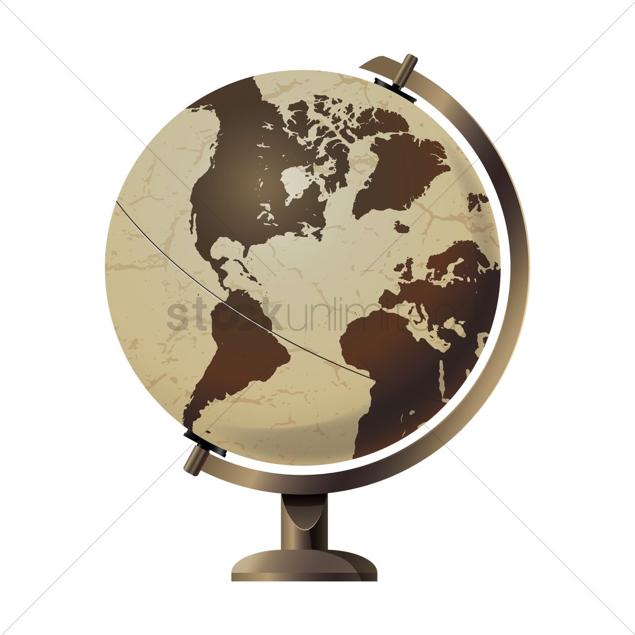 1300x1300 Vintage Globe Stand Vector Image