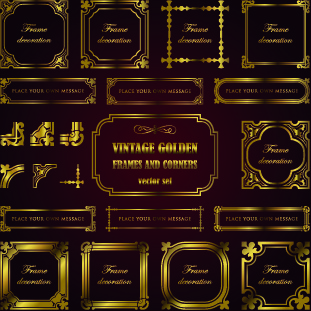 311x311 Gold Frame Vector Free Vector Download (7,840 Free Vector) For