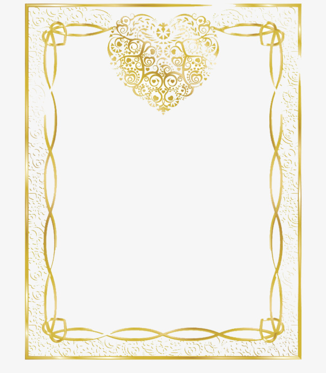 650x745 Vintage Gold Frame, Heart Shaped, Vintage Vector Png And Vector