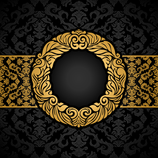 600x600 Luxury Black And Gold Vintage Frame Vector Free Download