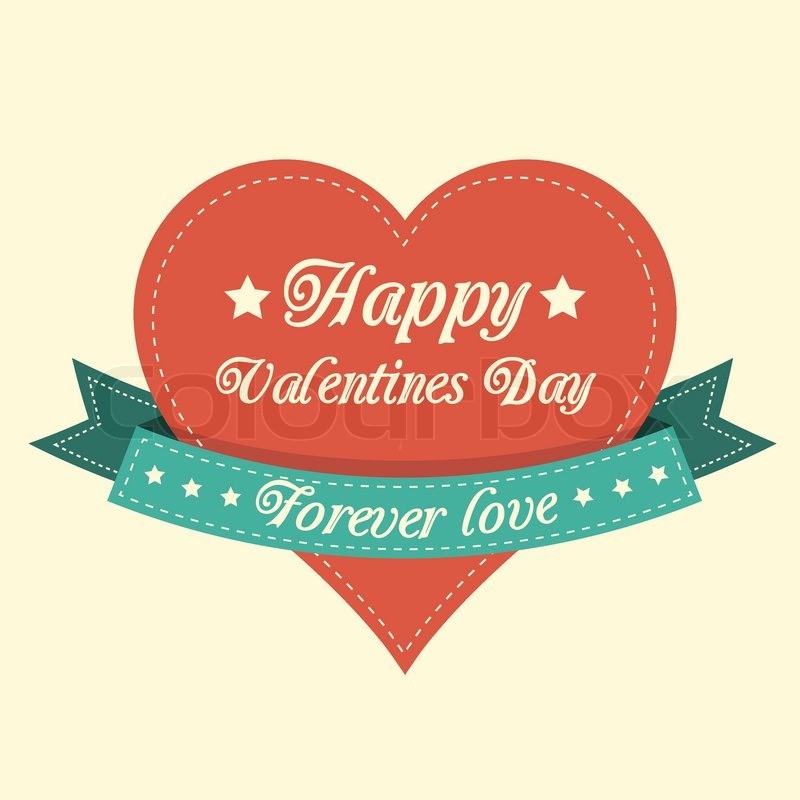 800x800 Vintage Valentines Card With A Heart Stock Vector Colourbox