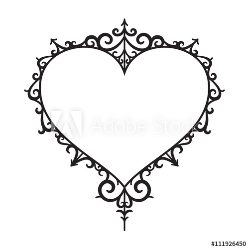 500x500 Graphic Vintage Heart, Vector