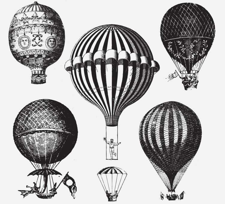 750x678 Hot Air Balloons Free Vintage Vector Printable Fresh Of Balloon Vector