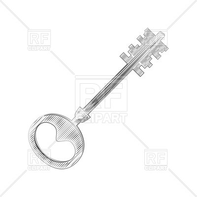 400x400 Vintage Key Vector Image Vector Artwork Of Objects Zhukovskyi