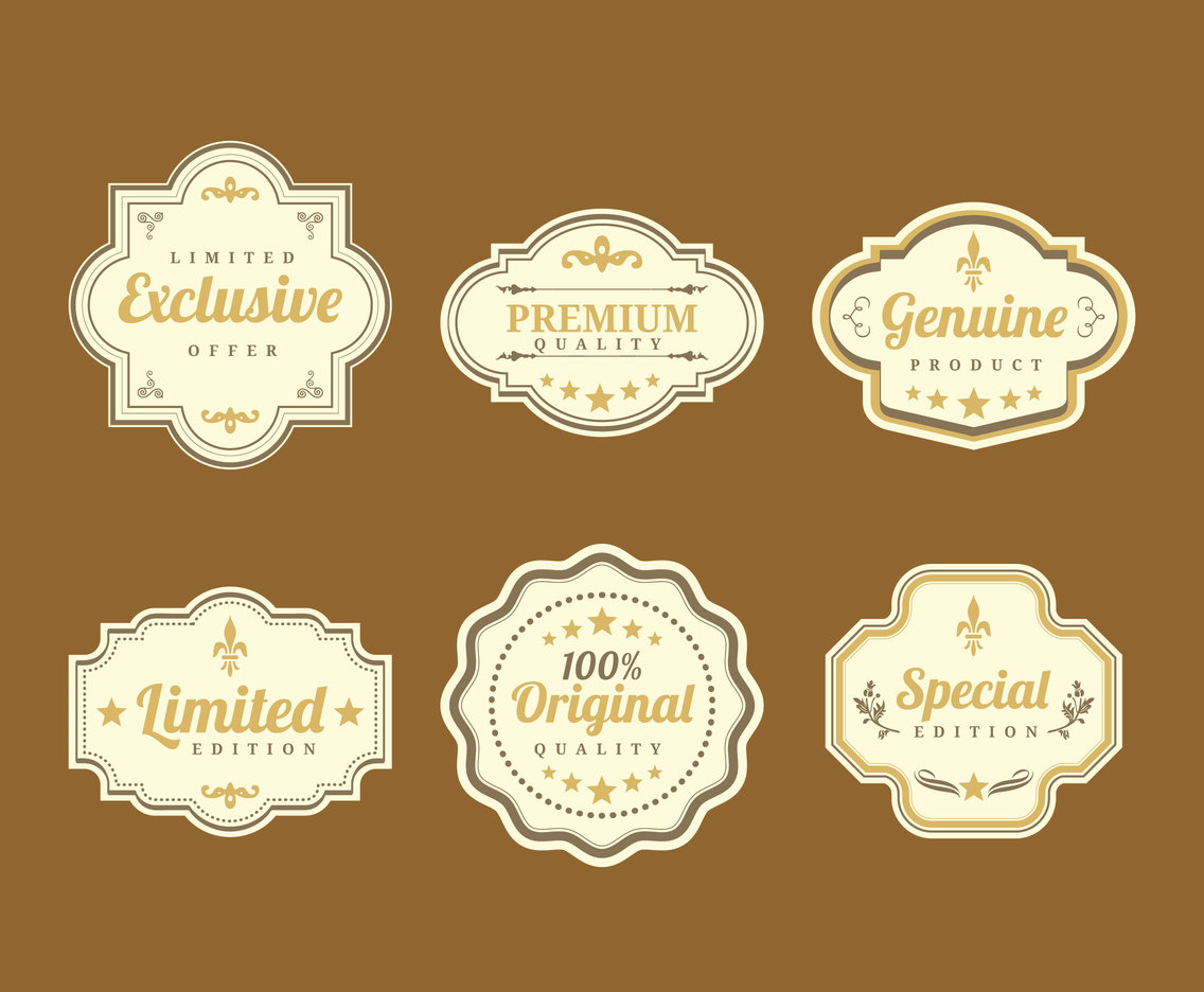 1136x936 Stylish Vintage Labels Vector Vector Art Amp Graphics