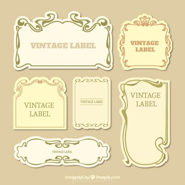 626x626 Ai] Collection Of Vintage Label Vector Free Download