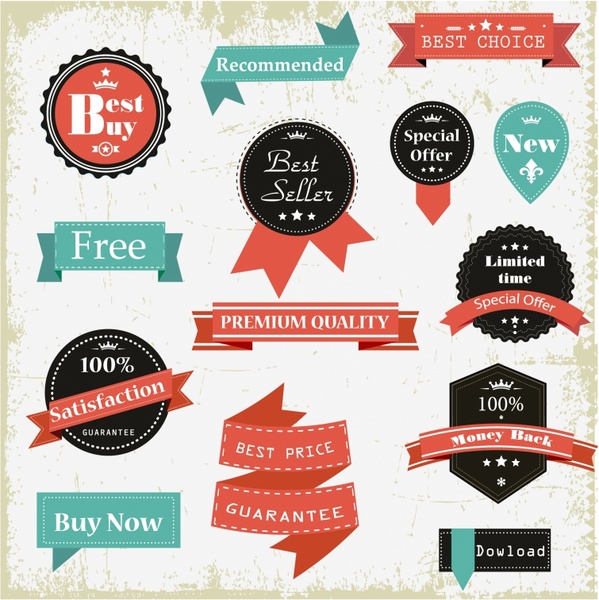 599x600 Vintage Labels Free Vector In Adobe Illustrator Ai ( .ai