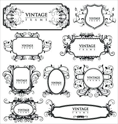 380x400 Empty Vintage Labels Vector Label Template Maker