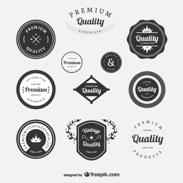 626x626 Premium Vintage Labels Set Vector Free Download