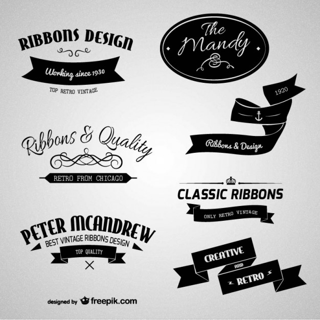 626x626 Retro Branding Labels Vector Free Download