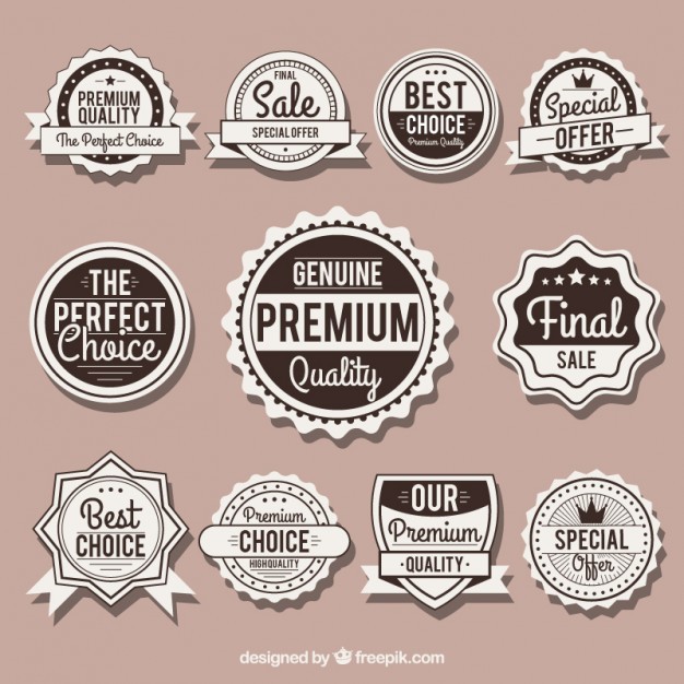 626x626 Set Of Vintage Badges Labels Vector 03 Label Free Download