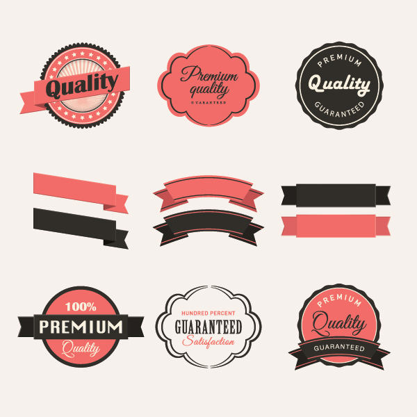 600x600 Vintage Labels Collection Vector Graphic Vector Free Vector