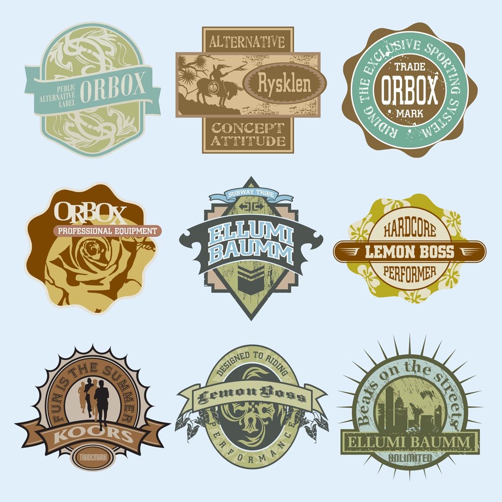 1024x1024 Vintage T Shirt Labels Vector Art Amp Graphics