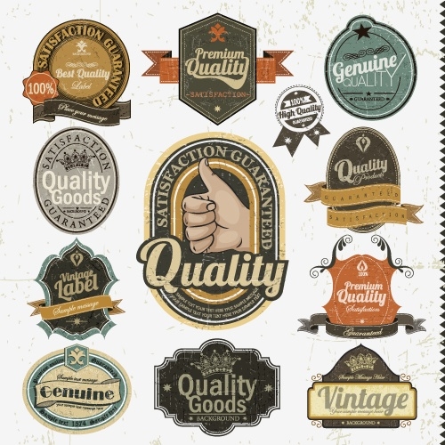 500x500 Set Of Vintage Badges Amp Labels Vector 03 Vector Label Free