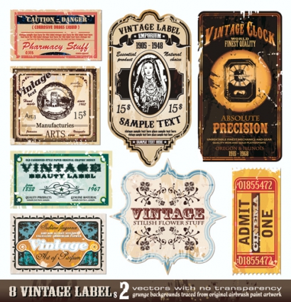 410x425 Vector Set Of Creative Vintage Labels Vector Free Vector