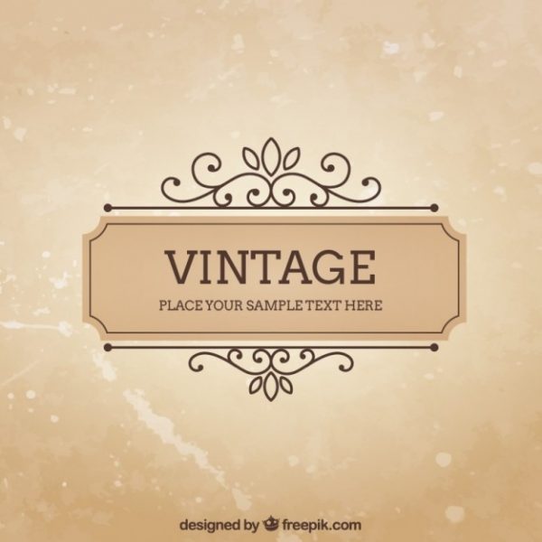 600x600 Vintage Frame Template Vector Free Download Inside Vintage Label