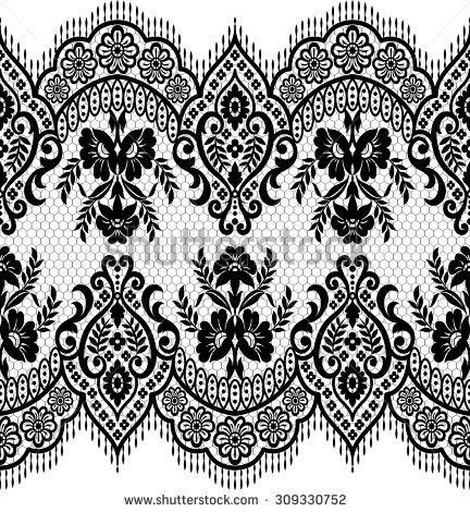 432x470 Seamless Lace Pattern, Flower Vintage Vector Background. Fony