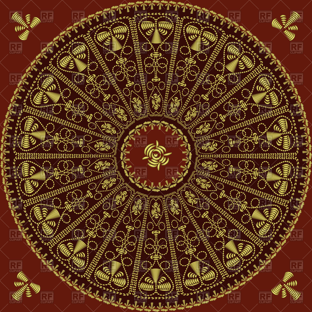 1200x1200 Traditional Round Vintage Lace Pattern