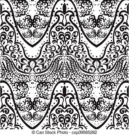 450x470 Vector Vintage Lace Ornament Pattern Indian Style. Ornate Element