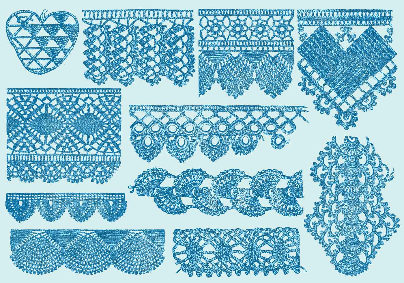 1400x980 Lace Pattern Free Vector Art