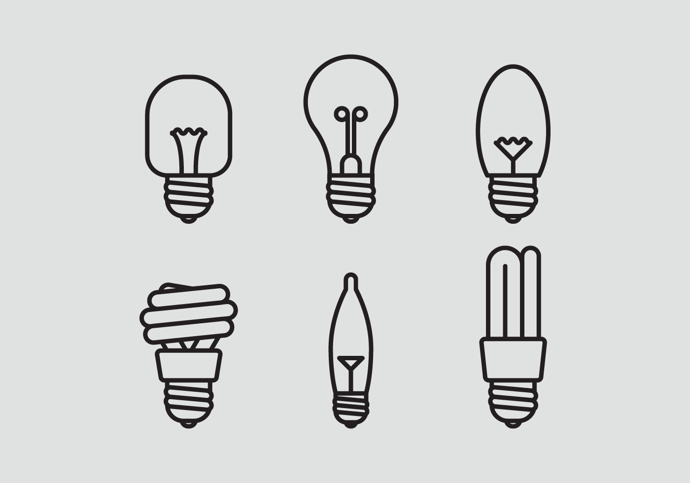 1400x980 Light Bulb Free Vector Art