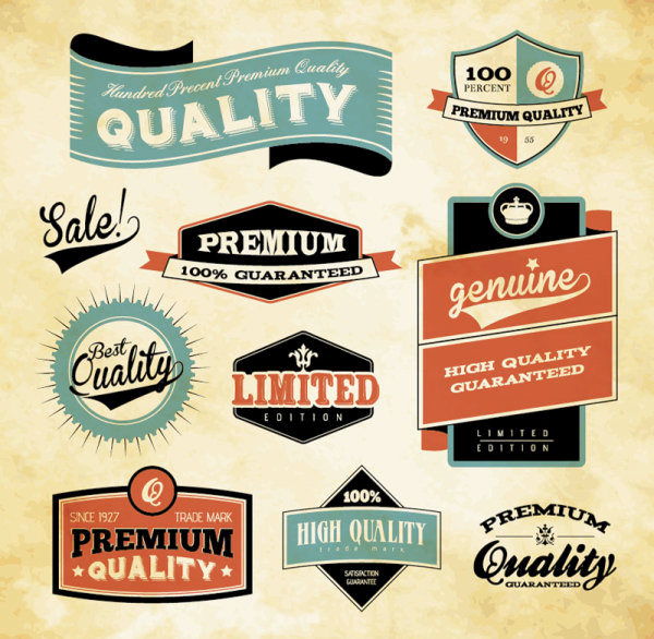 600x586 Free Vector File Free Retro Vector Labels Creative Beacon