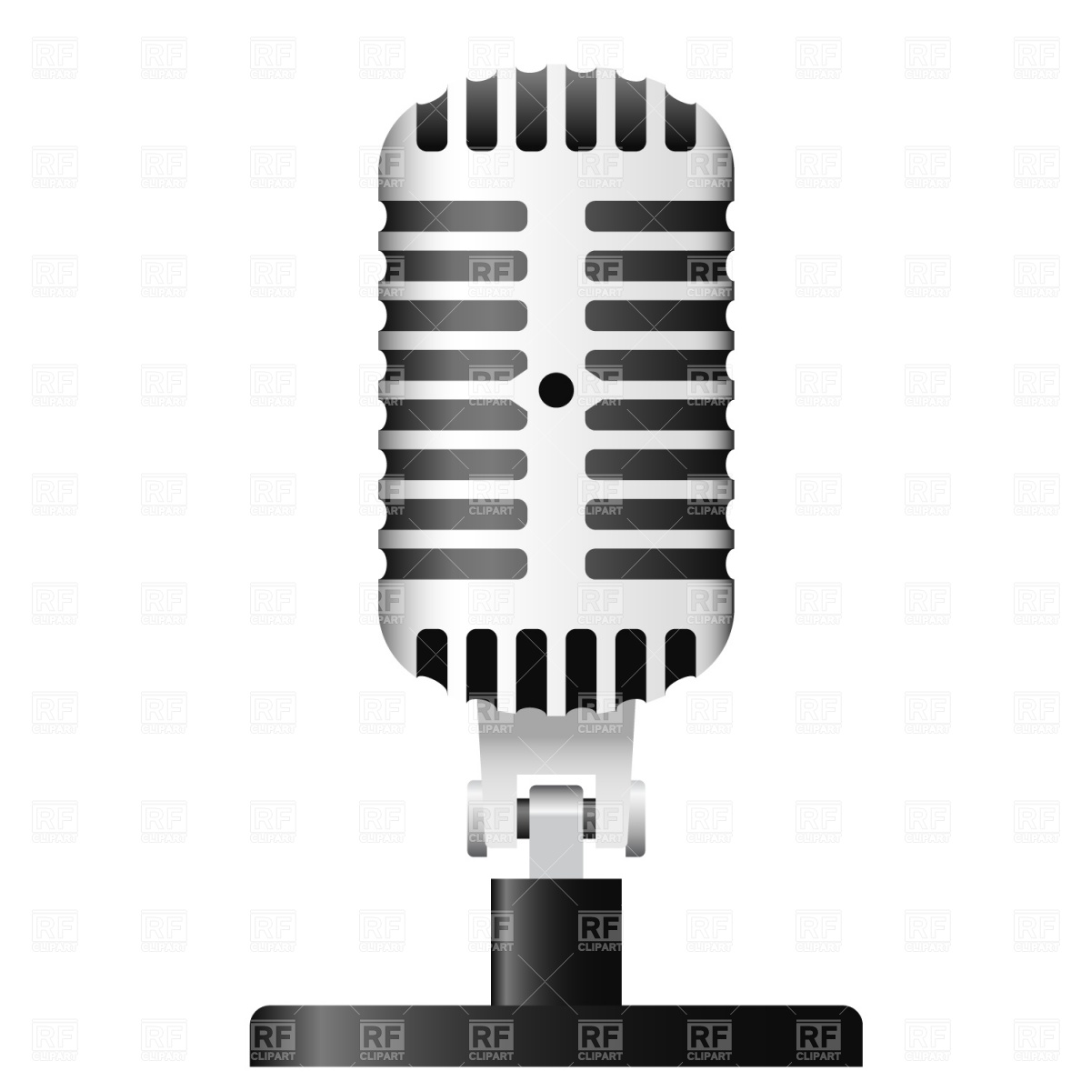 1200x1200 Retro Microphone Vector Image Vector Artwork Of Objects Prague