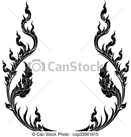 449x470 Vector Vintage Border Frame Engraving With Retro Ornament Vector