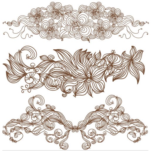 515x514 Vintage Floral Ornaments Vector Ai Format Free Vector Download
