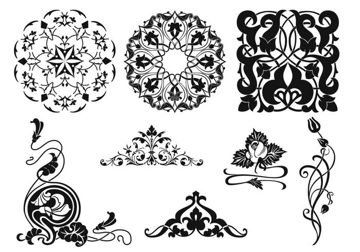 700x490 Vintage Ornament Vector Pack