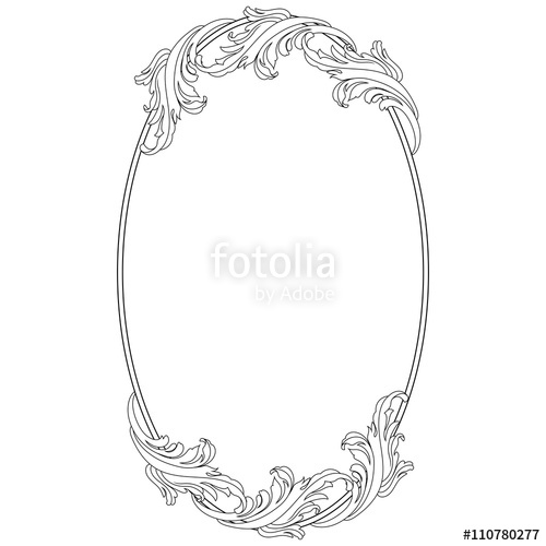 500x500 Oval Vintage Frame. Vector. Stock Image And Royalty Free Vector
